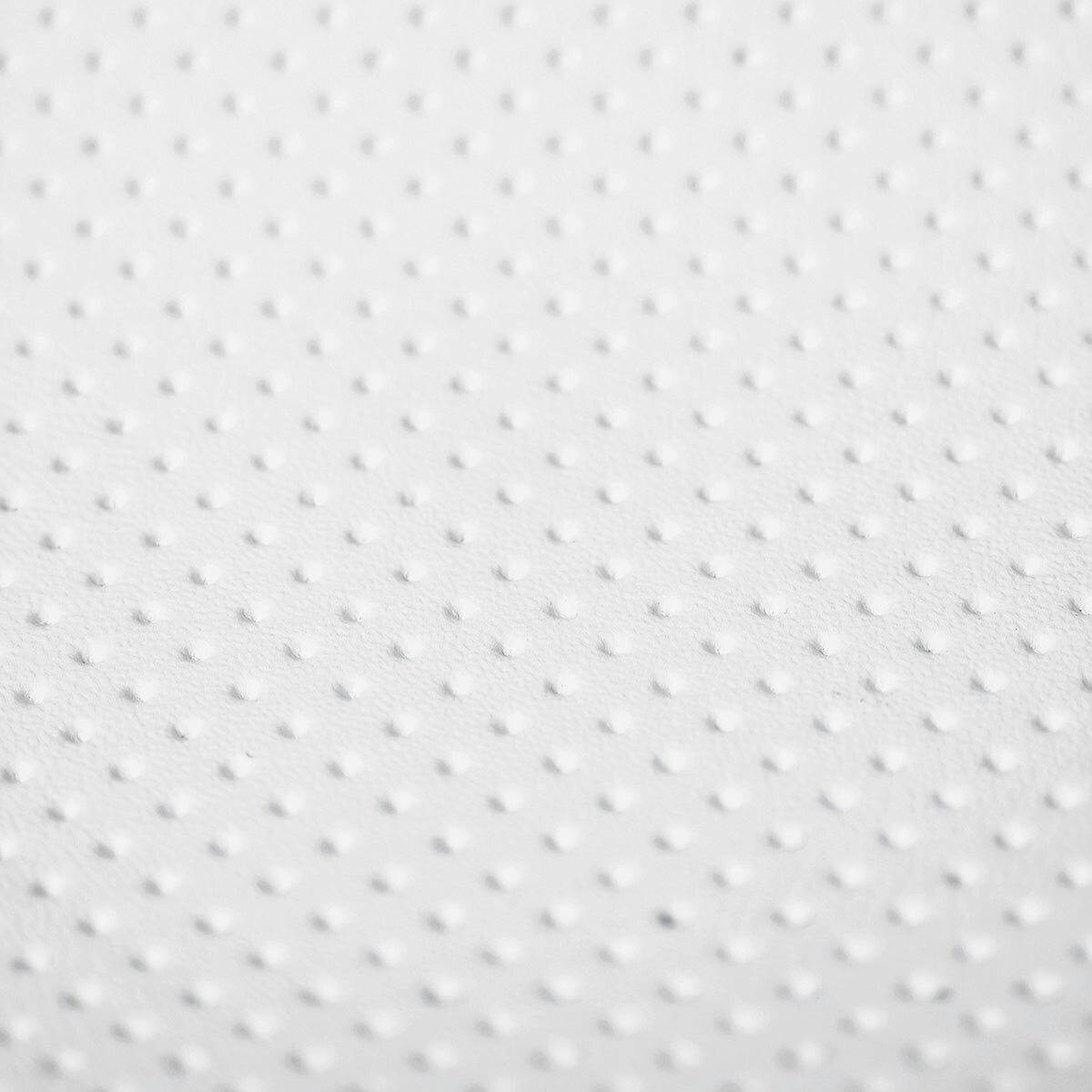 White Perforated Leather